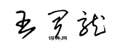 朱锡荣王闻龙草书个性签名怎么写