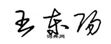 朱锡荣王东阳草书个性签名怎么写