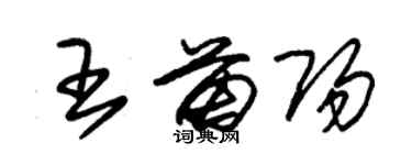 朱锡荣王苗阳草书个性签名怎么写