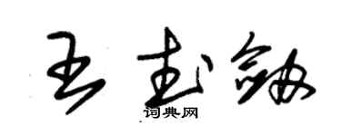 朱锡荣王武剑草书个性签名怎么写