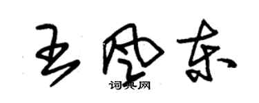 朱锡荣王风东草书个性签名怎么写