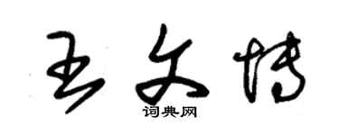 朱锡荣王文博草书个性签名怎么写