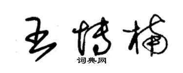 朱锡荣王博楠草书个性签名怎么写
