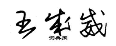 朱锡荣王成威草书个性签名怎么写