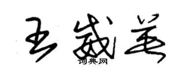 朱锡荣王威英草书个性签名怎么写