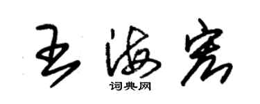 朱锡荣王海宏草书个性签名怎么写