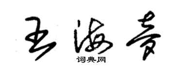 朱锡荣王海梦草书个性签名怎么写
