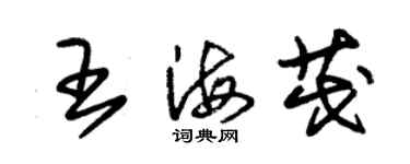 朱锡荣王海茂草书个性签名怎么写