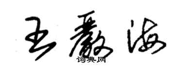 朱锡荣王严海草书个性签名怎么写