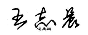朱锡荣王志晨草书个性签名怎么写