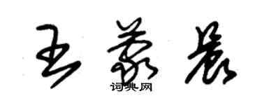 朱锡荣王蒙晨草书个性签名怎么写