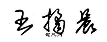 朱锡荣王桔晨草书个性签名怎么写