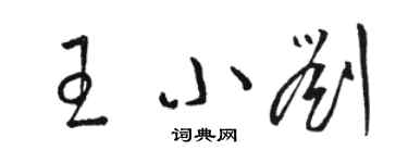 骆恒光王小刘草书个性签名怎么写