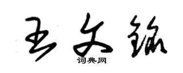 朱锡荣王文铭草书个性签名怎么写