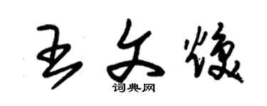 朱锡荣王文焕草书个性签名怎么写