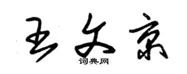 朱锡荣王文京草书个性签名怎么写