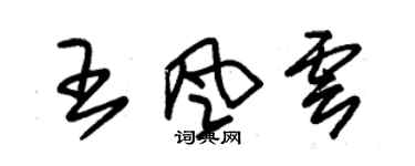 朱锡荣王风云草书个性签名怎么写
