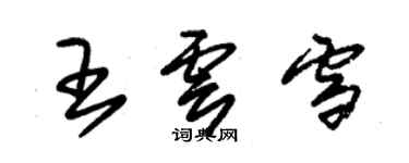 朱锡荣王云雪草书个性签名怎么写