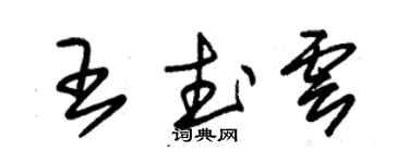 朱锡荣王武云草书个性签名怎么写