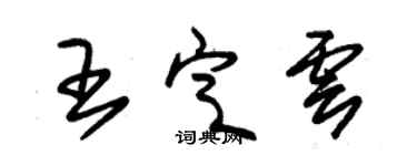 朱锡荣王定云草书个性签名怎么写