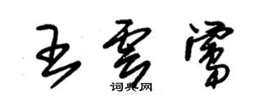 朱锡荣王云莺草书个性签名怎么写