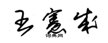 朱锡荣王宪成草书个性签名怎么写