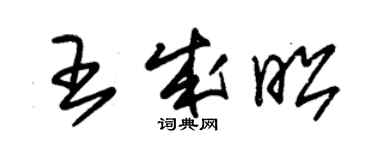 朱锡荣王成昭草书个性签名怎么写