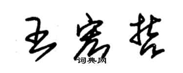 朱锡荣王宏哲草书个性签名怎么写