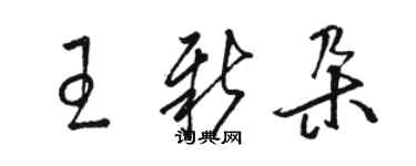 骆恒光王新朵草书个性签名怎么写