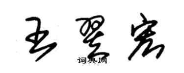 朱锡荣王翌宏草书个性签名怎么写