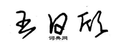 朱锡荣王日欣草书个性签名怎么写