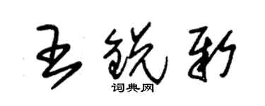 朱锡荣王锐新草书个性签名怎么写