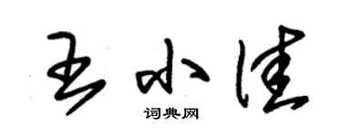 朱锡荣王小佳草书个性签名怎么写