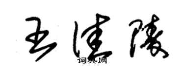 朱锡荣王佳陵草书个性签名怎么写