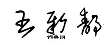 朱锡荣王新静草书个性签名怎么写
