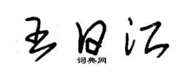 朱锡荣王日江草书个性签名怎么写