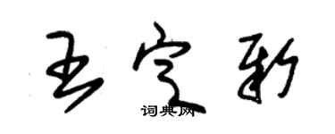 朱锡荣王定新草书个性签名怎么写