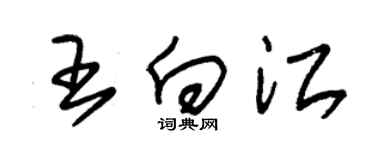 朱锡荣王向江草书个性签名怎么写