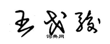 朱锡荣王戈骏草书个性签名怎么写