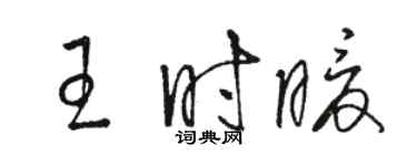 骆恒光王时暖草书个性签名怎么写
