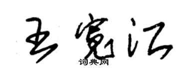 朱锡荣王宽江草书个性签名怎么写
