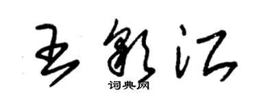 朱锡荣王彩江草书个性签名怎么写
