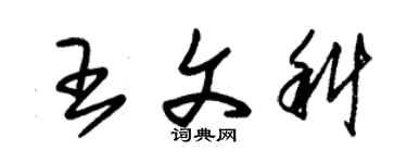 朱锡荣王文科草书个性签名怎么写