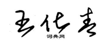 朱锡荣王化青草书个性签名怎么写