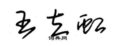 朱锡荣王立虹草书个性签名怎么写