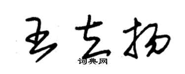 朱锡荣王立扬草书个性签名怎么写
