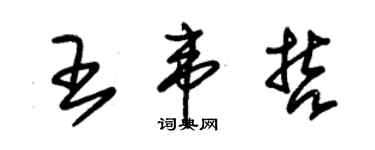 朱锡荣王韦哲草书个性签名怎么写