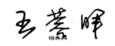 朱锡荣王蓉晖草书个性签名怎么写