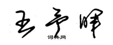 朱锡荣王予晖草书个性签名怎么写