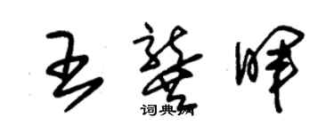 朱锡荣王龚晖草书个性签名怎么写